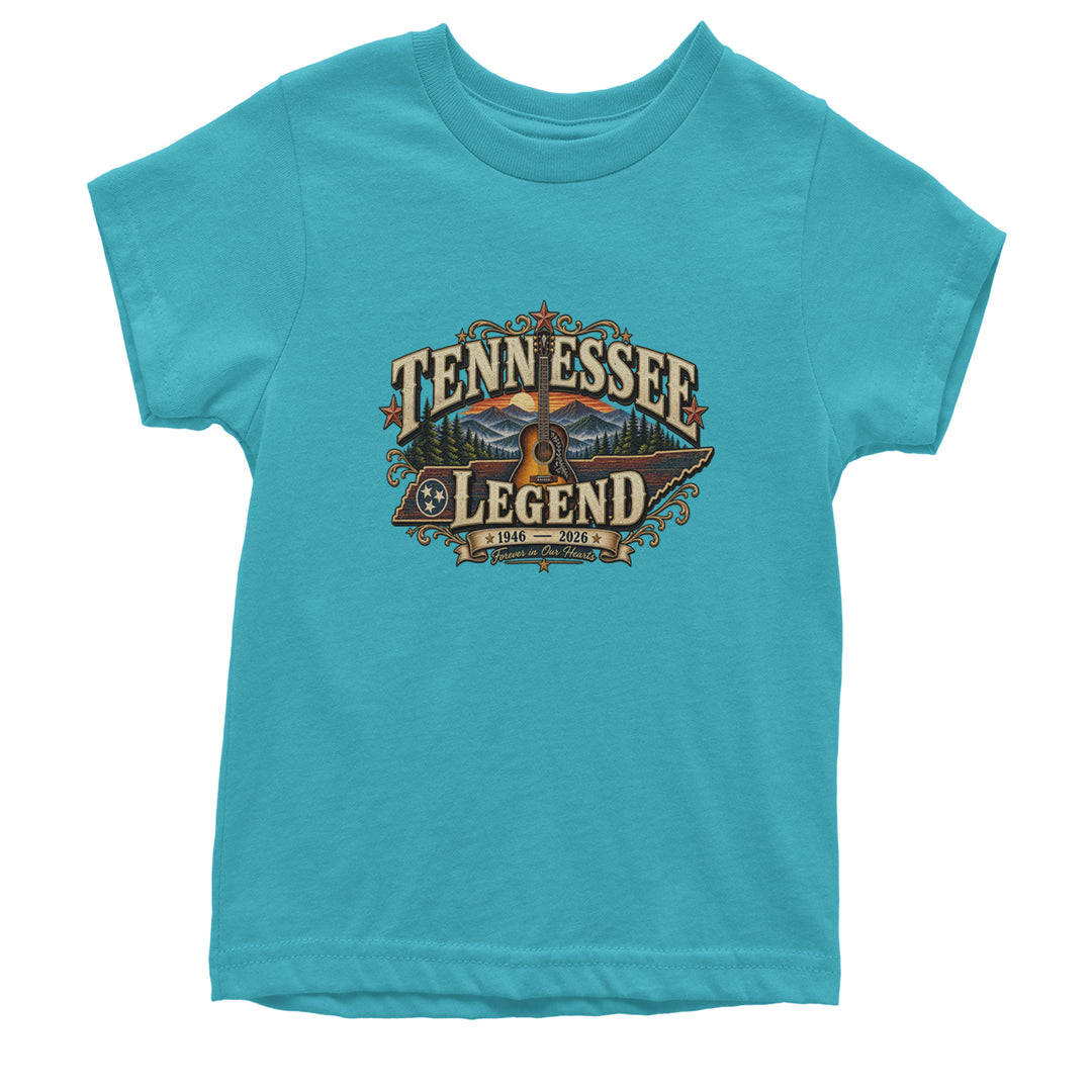 Tennessee Legend Country Music Dolly Youth T-shirt Teal