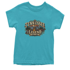 Tennessee Legend Country Music Dolly Youth T-shirt Teal