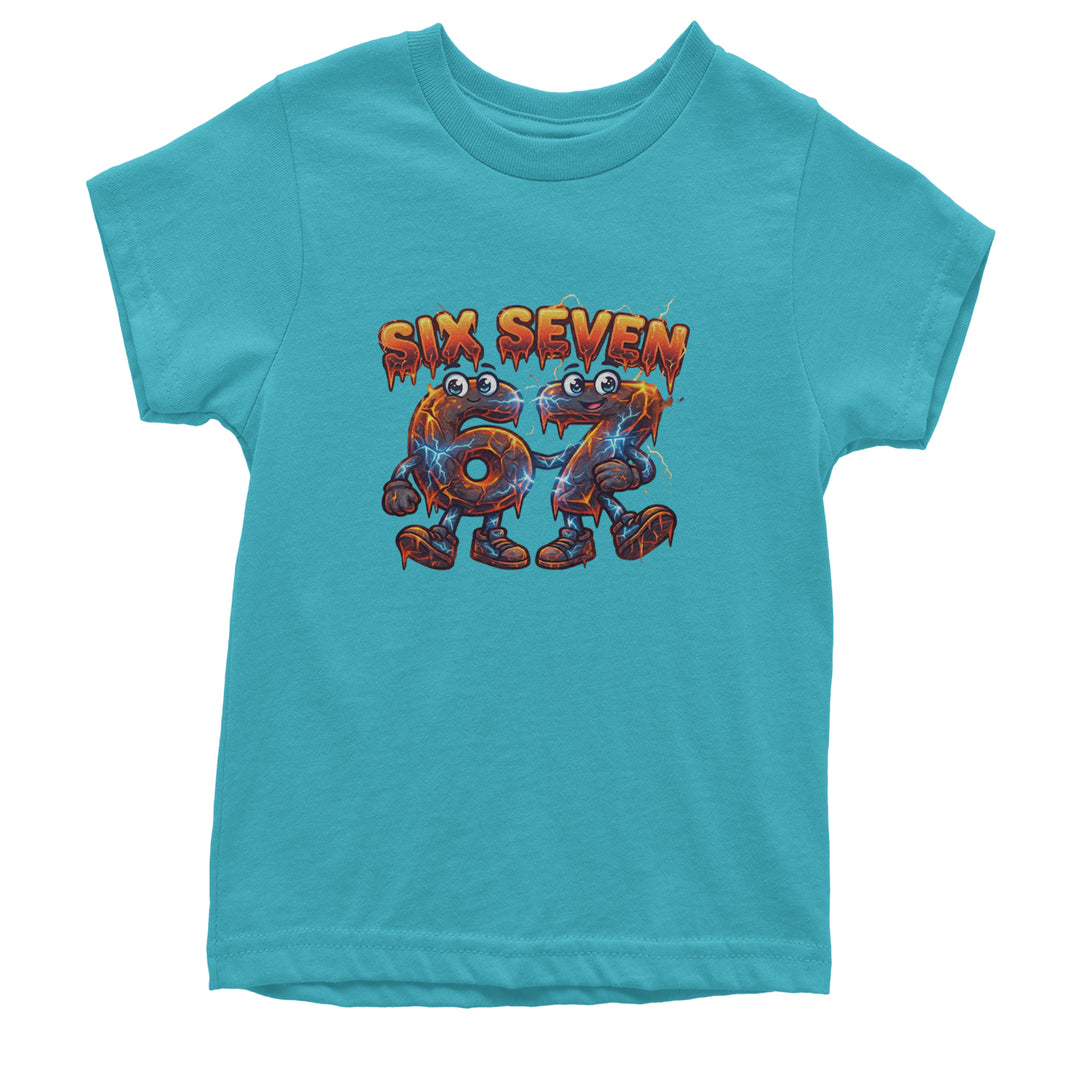 67 Lava Lightning Six Seven Meme Youth T-shirt Teal