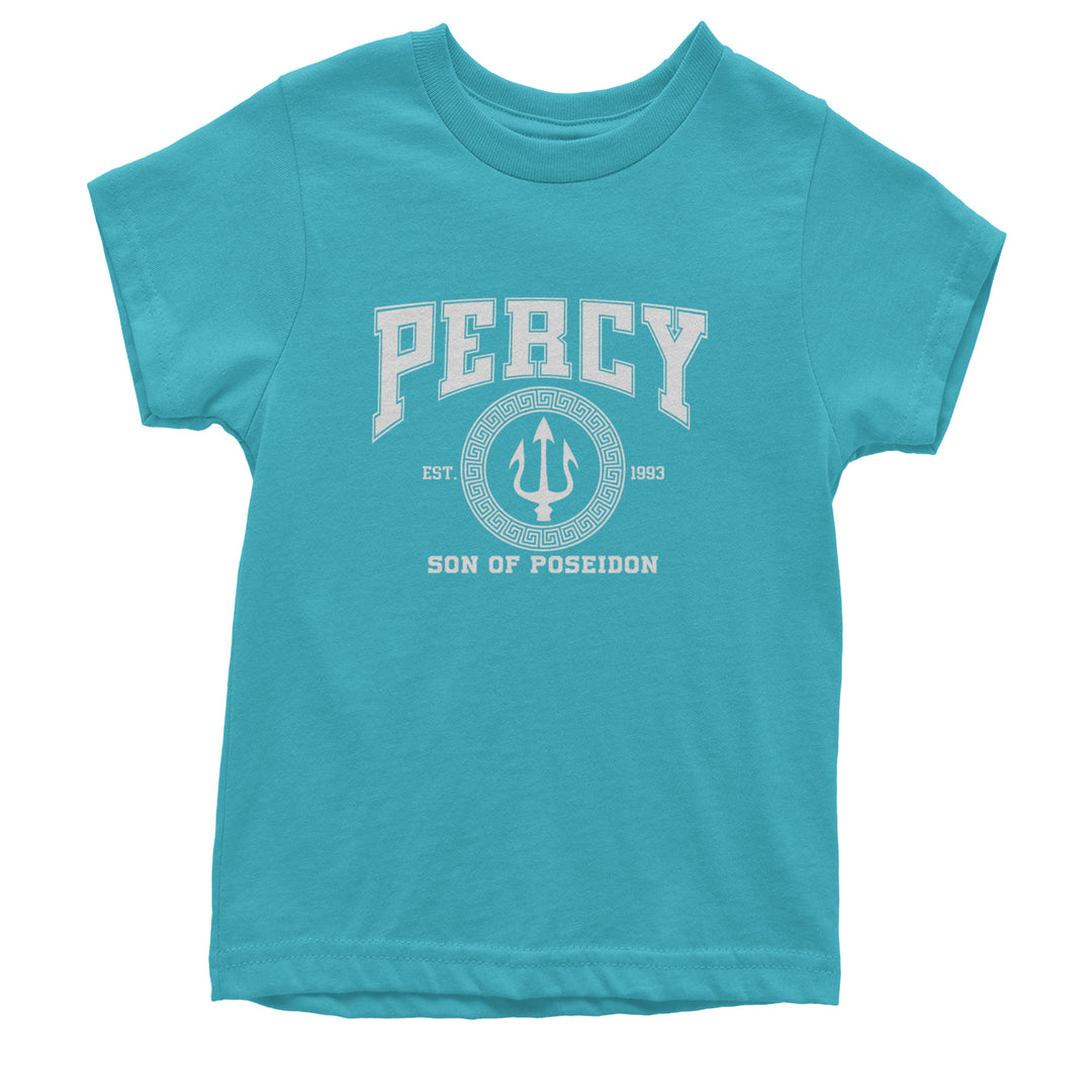 Percy Son Of Poseidon Sea God Youth T-shirt Teal