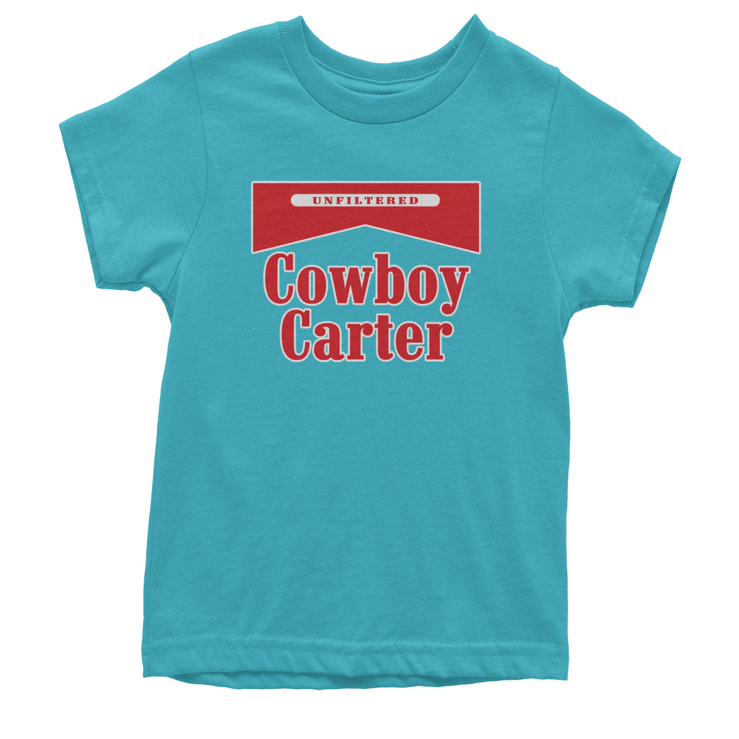 Cowboy Karter Country Act Two Youth T-shirt Teal