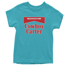 Cowboy Karter Country Act Two Youth T-shirt Teal