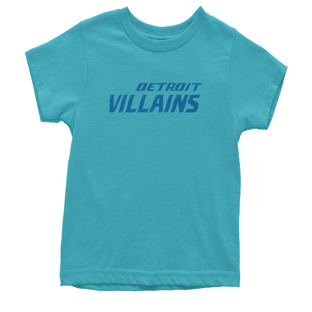 Detroit Villains Grit Football Youth T-shirt Teal