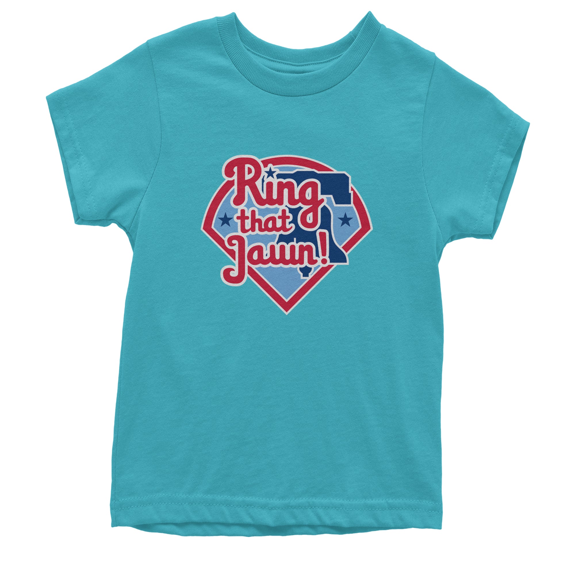Ring That Jawn Philly Baseball Youth T-shirt Teal