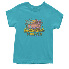 Golden Girls Forever Retro Sunset Youth T-shirt Teal