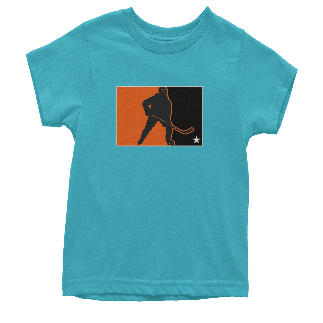 Hockey Enforcer Retro Vintage Youth T-shirt Teal