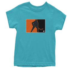 Hockey Enforcer Retro Vintage Youth T-shirt Teal