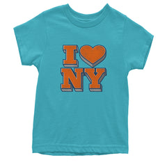 New York City Pride Heart Youth T-shirt Teal