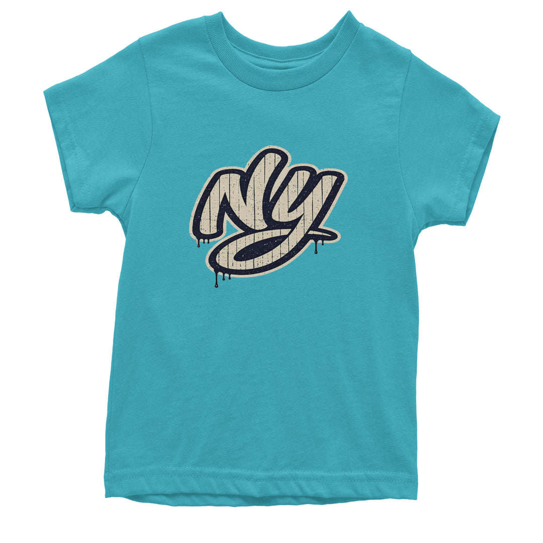 NYC New York City Grunge Street Youth T-shirt Teal