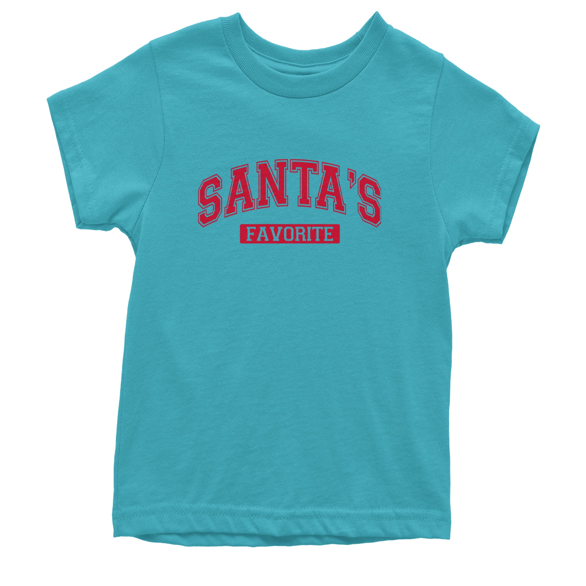 Santa's Favorite Youth T-shirt Teal