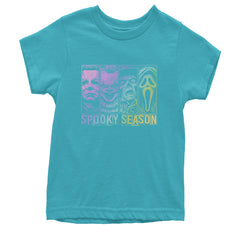 Spooky Season Horror Icons Halloween Youth T-shirt Teal