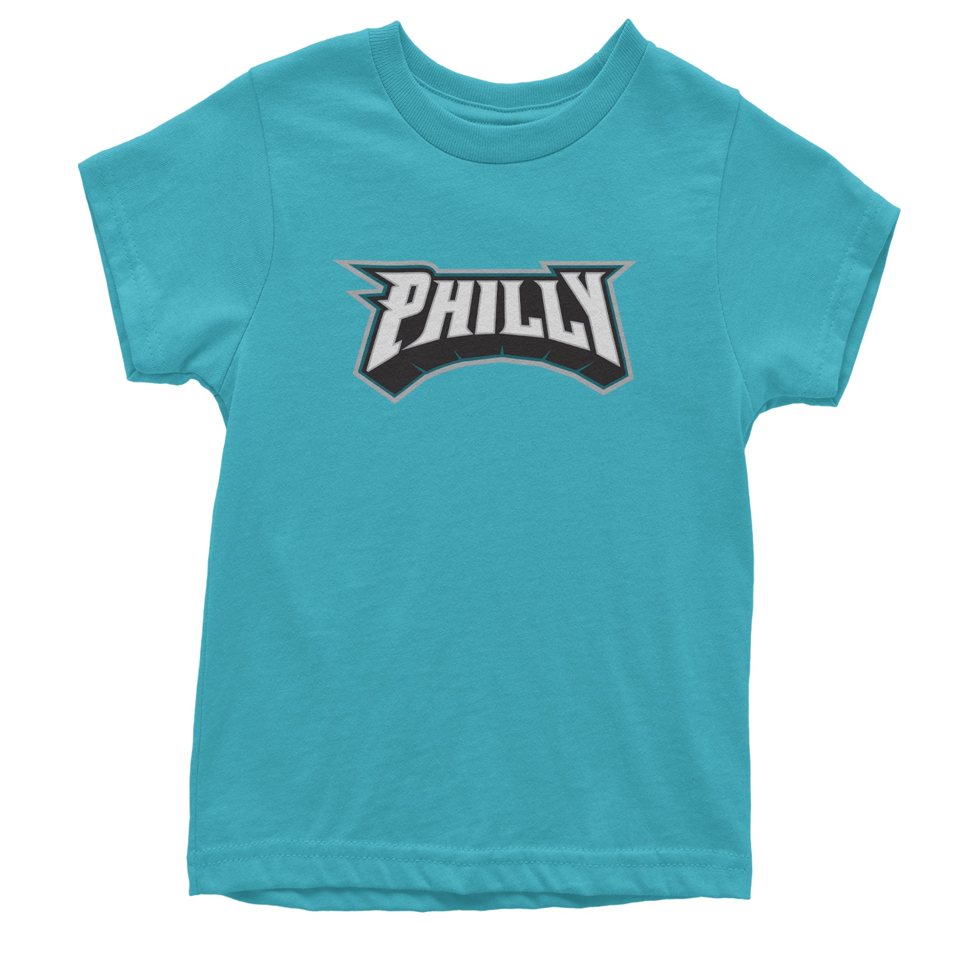 Philly Bold Block Throwback Youth T-shirt Teal