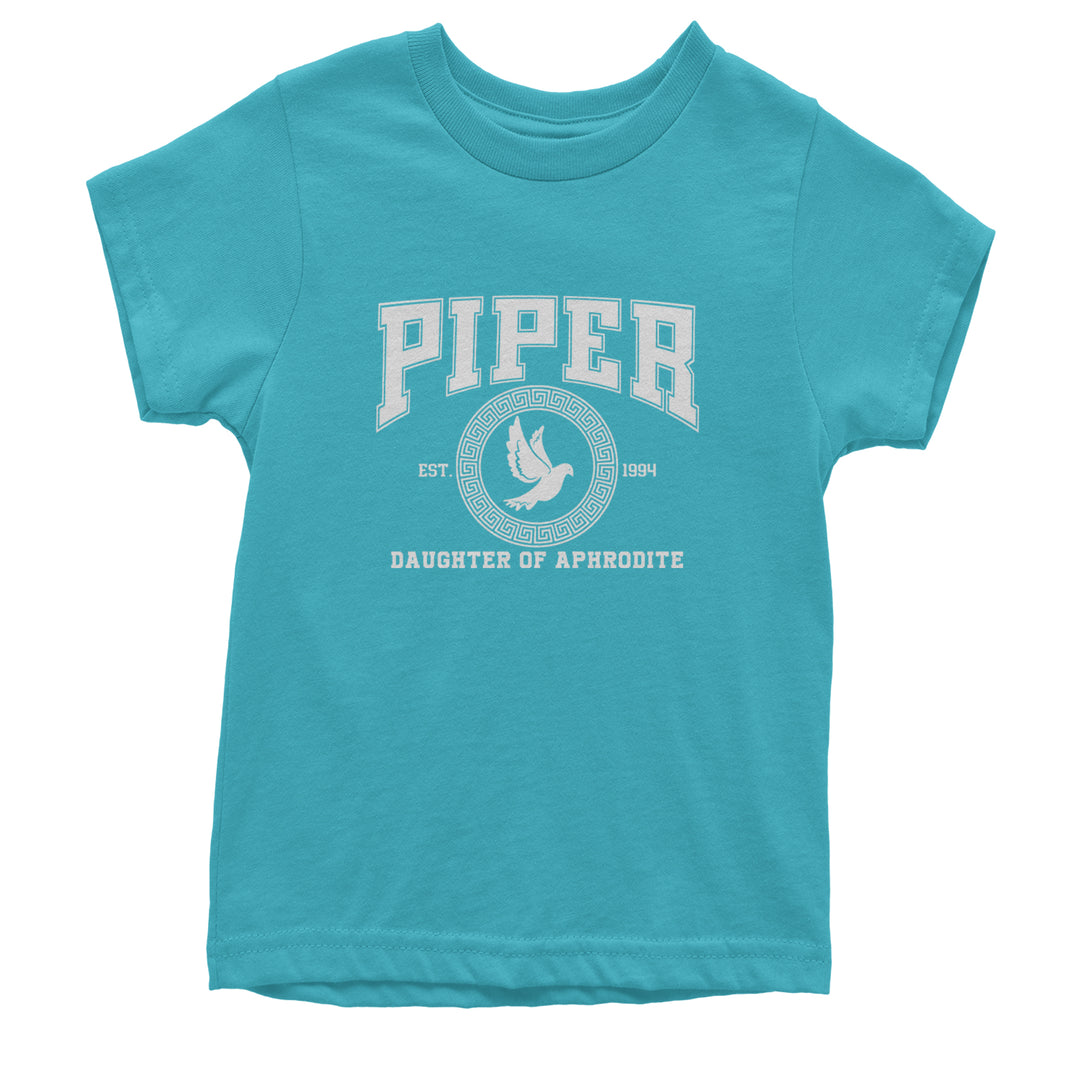 Piper Daughter of Aphrodite Rebel Heart Youth T-shirt Teal