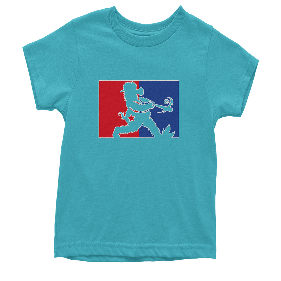 Batter Up Philly Baseball Phan Youth T-shirt Teal