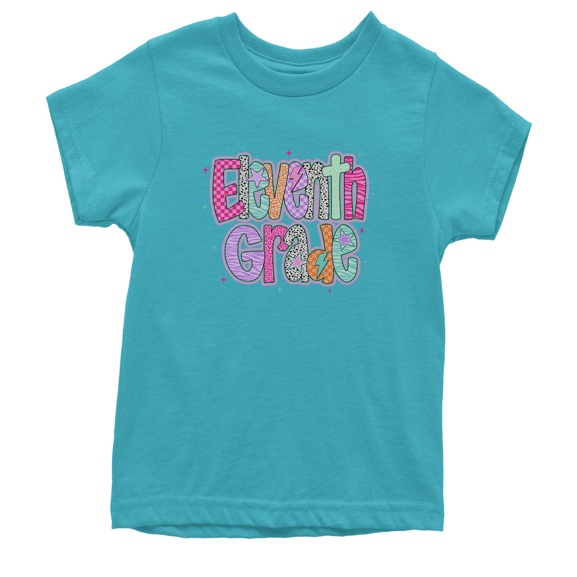 Eleventh Grade Extra Colorful Back to School Youth T-shirt Teal