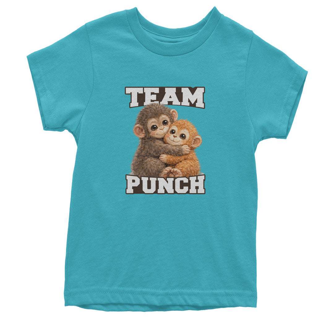 Team Punch Panchi-kun Monkey Youth T-shirt Teal