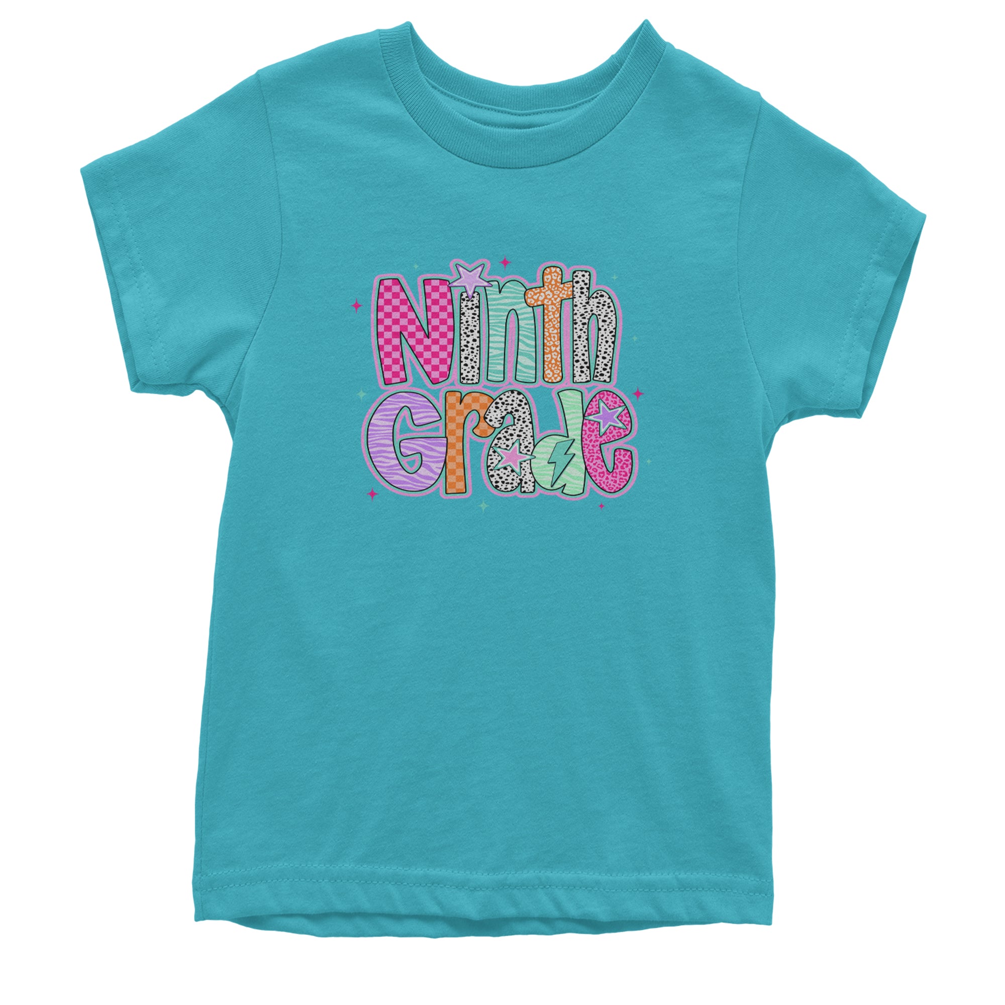 Ninth Grade Freshman Vibes Colorful Back to School Youth T-shirt Teal