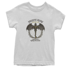 Fourth Wing Dragon Rider Vintage Basgiath War College Youth T-shirt White