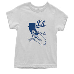 Los Angeles Baseball Batter Up Youth T-shirt White