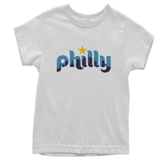 Skyline Philly Philadelphia Youth T-shirt White