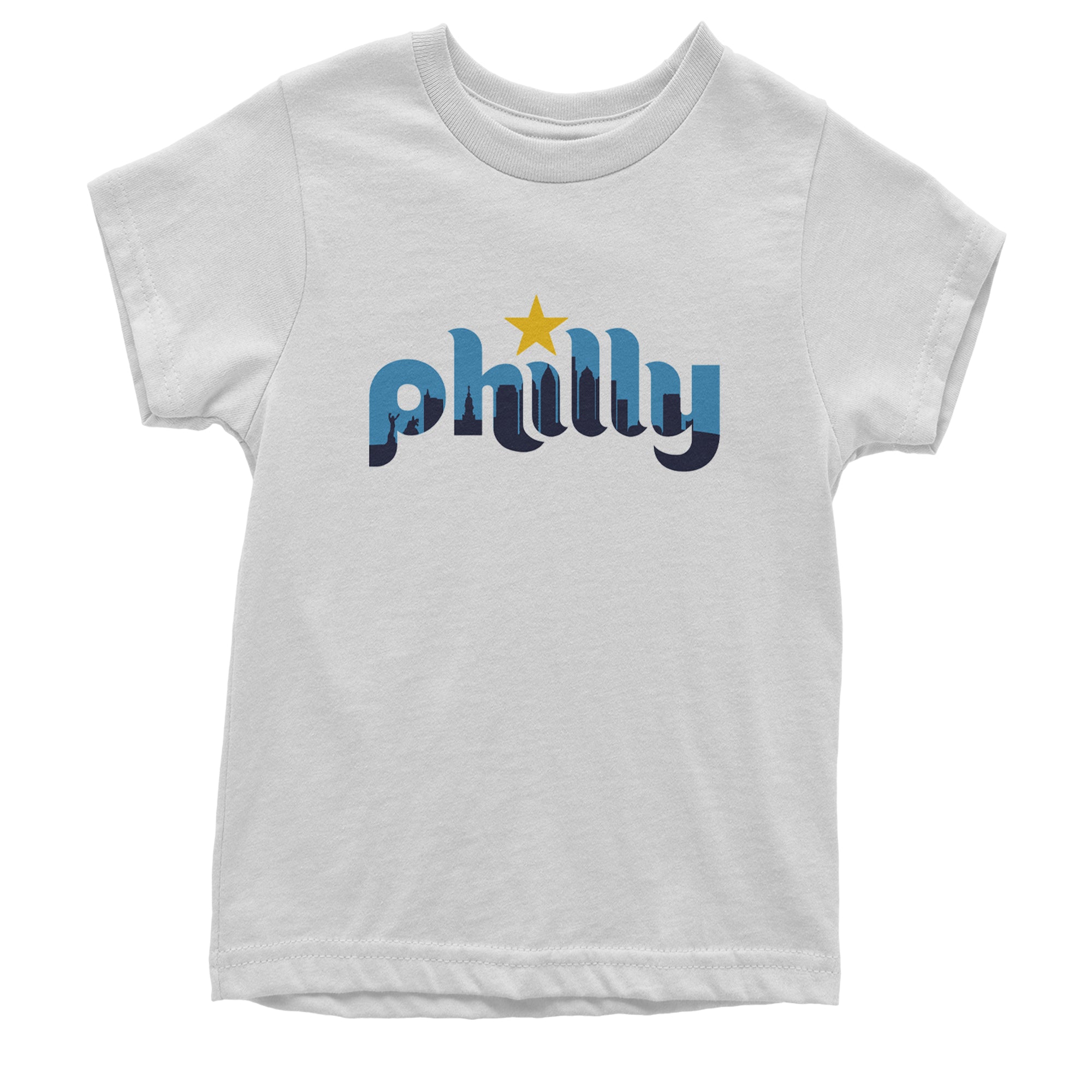 Skyline Philly Philadelphia Youth T-shirt White