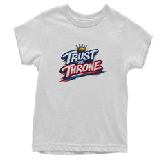 Trust The Throne Crown Philly Hoops Youth T-shirt White