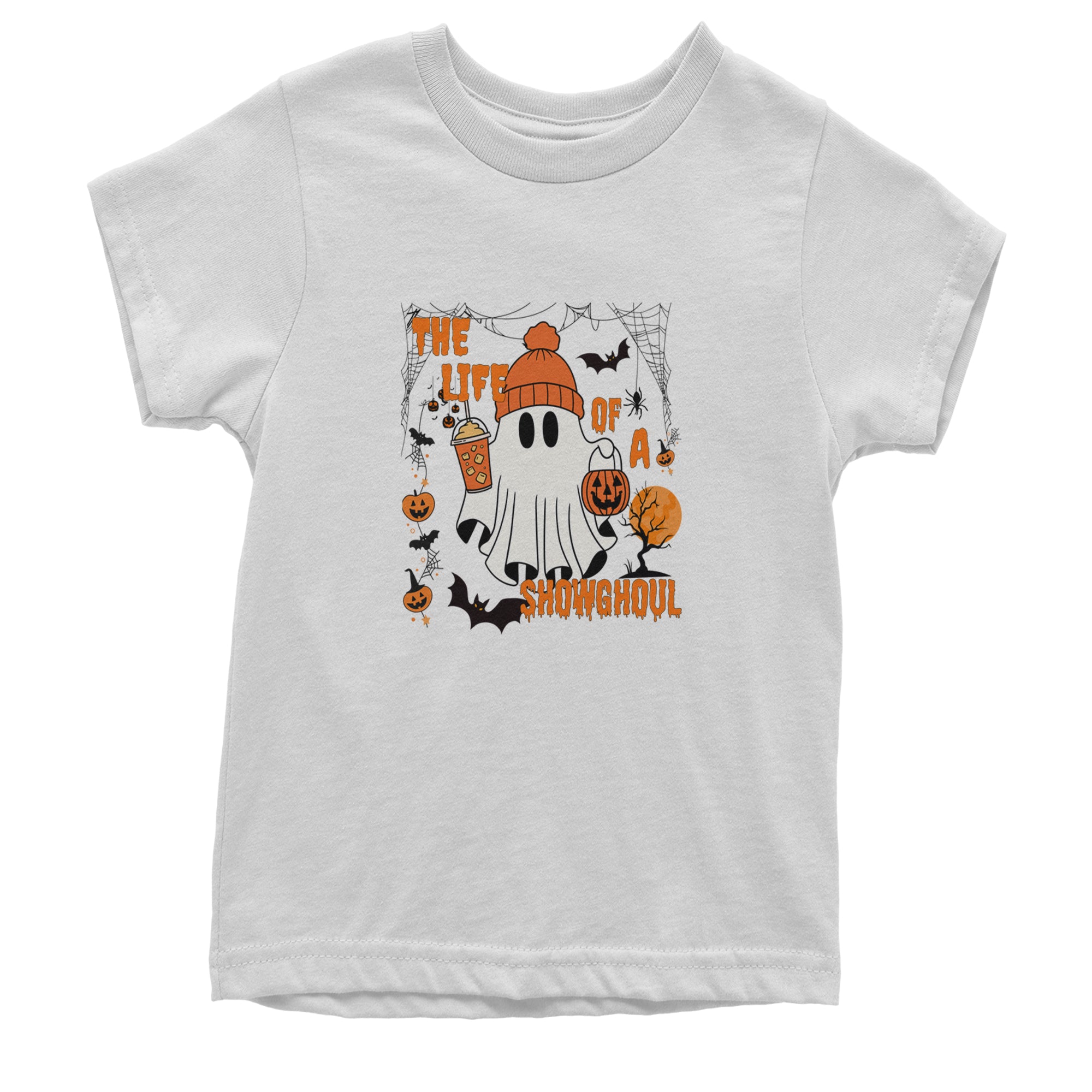 Life of a Showghoul Halloween Showgirl Vibes Youth T-shirt White