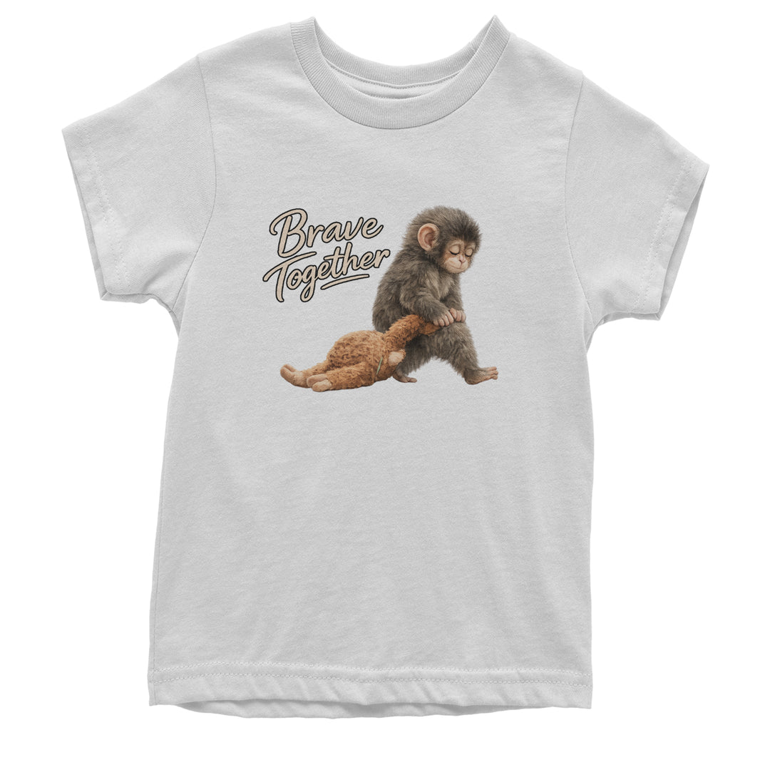 Punch Brave Together Stuffed Animal Youth T-shirt White