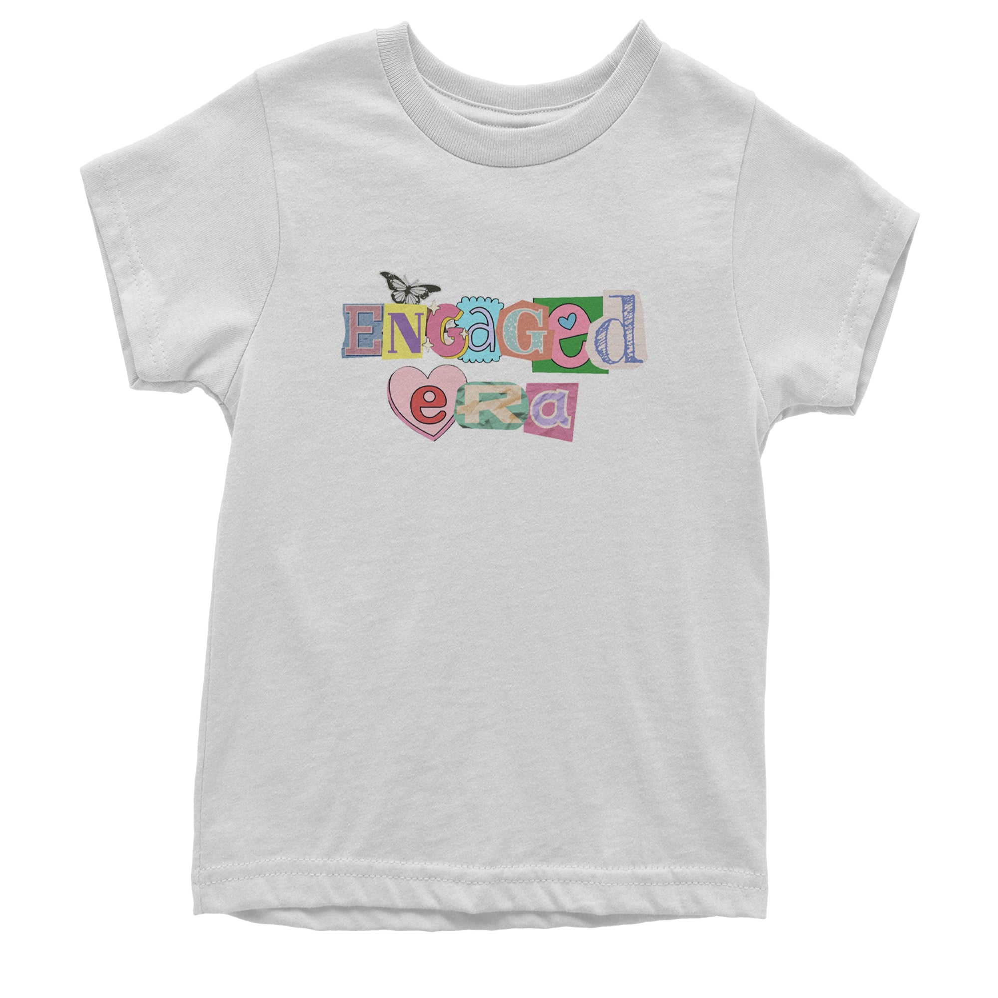 Engaged Era Aesthetic Retro Collage Design Youth T-shirt White