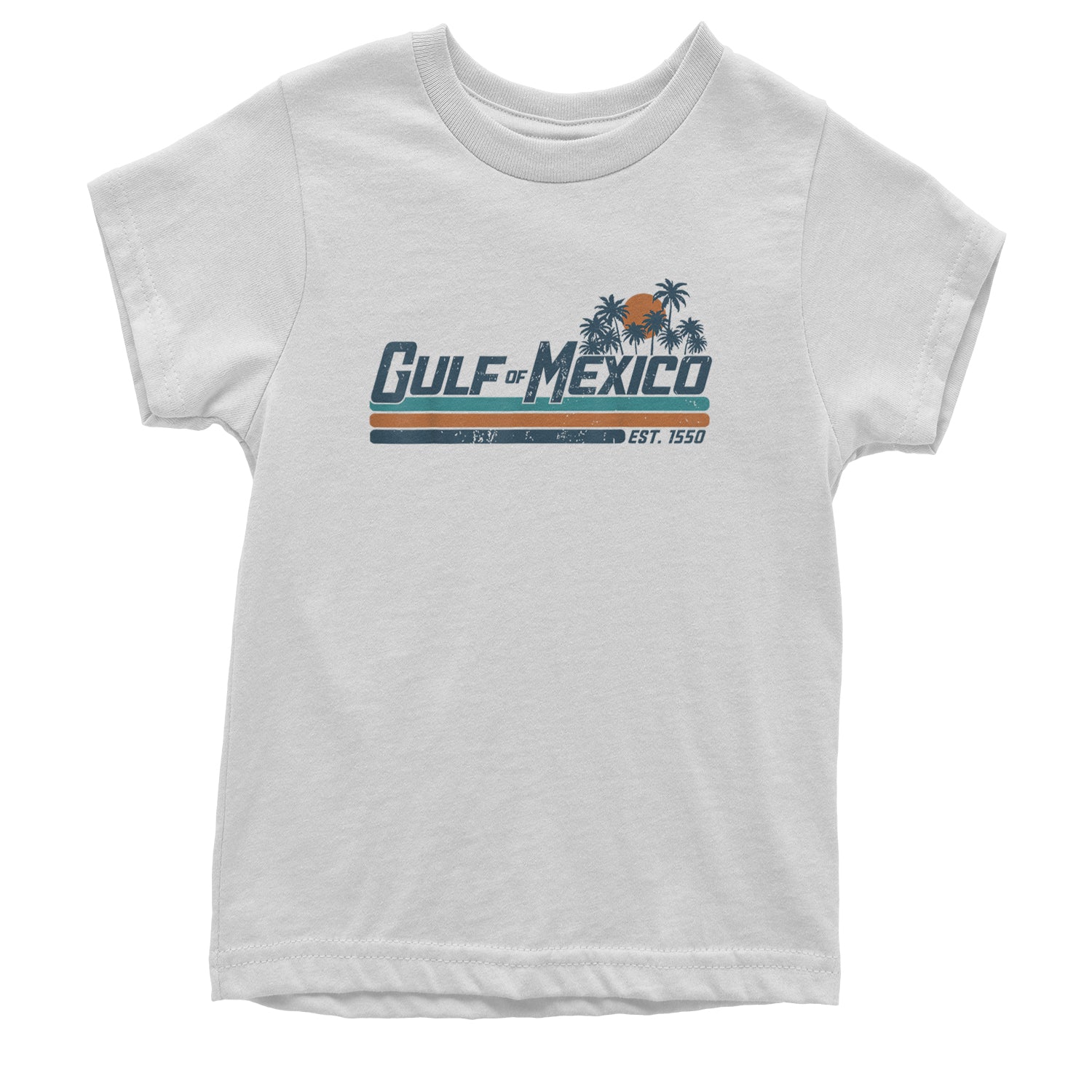 Gulf Of Mexico Established Year 1550 Youth T-shirt White