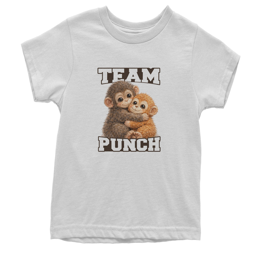 Team Punch Panchi-kun Monkey Youth T-shirt White