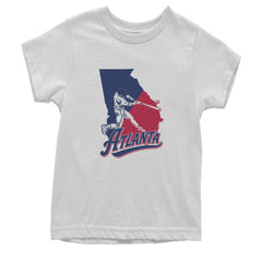 Atlanta Georgia Batter Up Youth T-shirt White