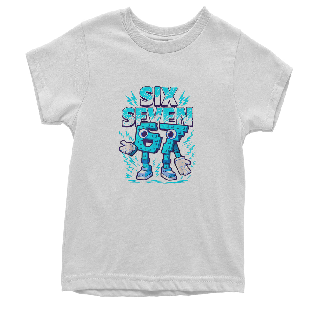 67 Brainrot Meme Slang Youth T-shirt White