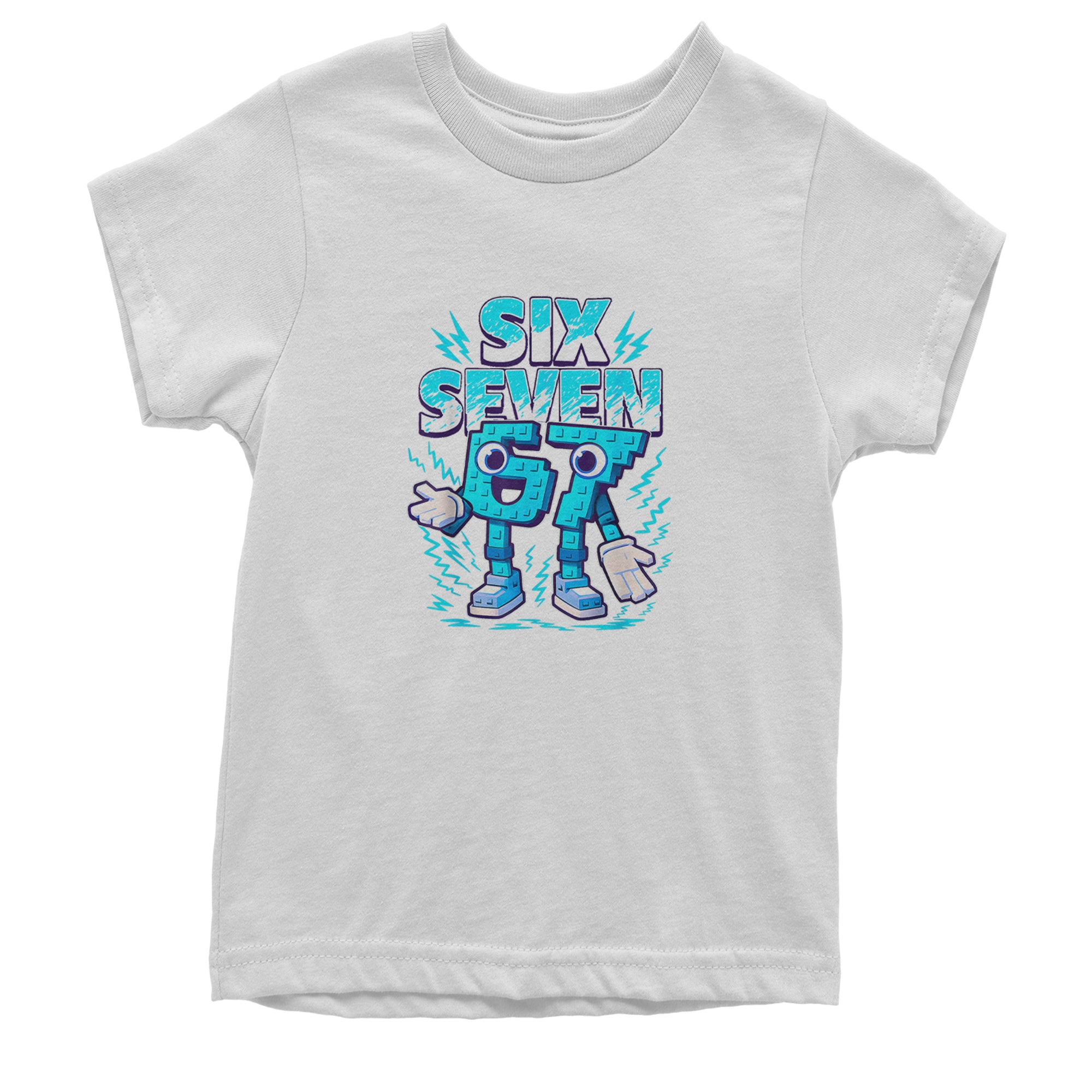 67 Brainrot Meme Slang Youth T-shirt White