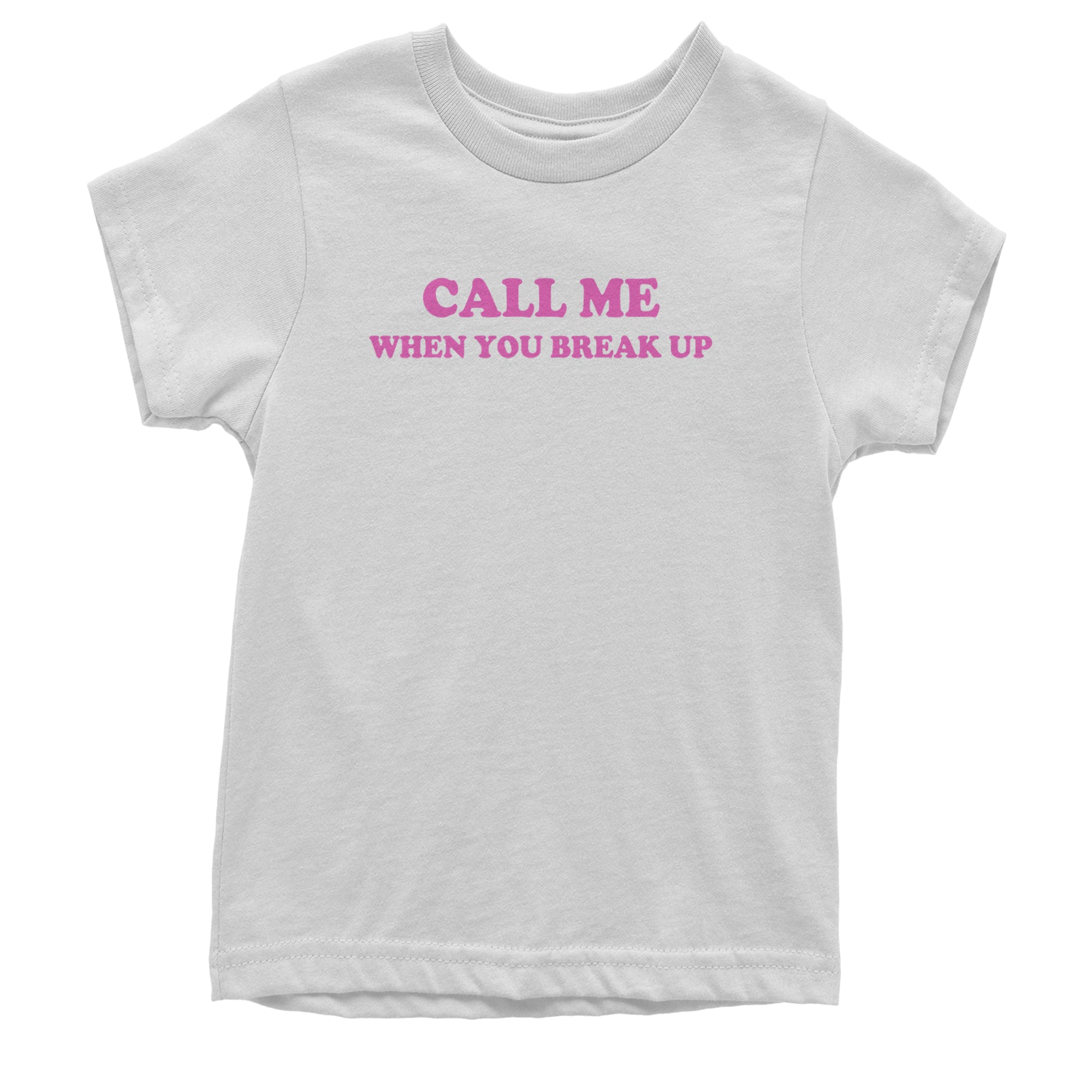 Call ME When You Break Up Youth T-shirt White