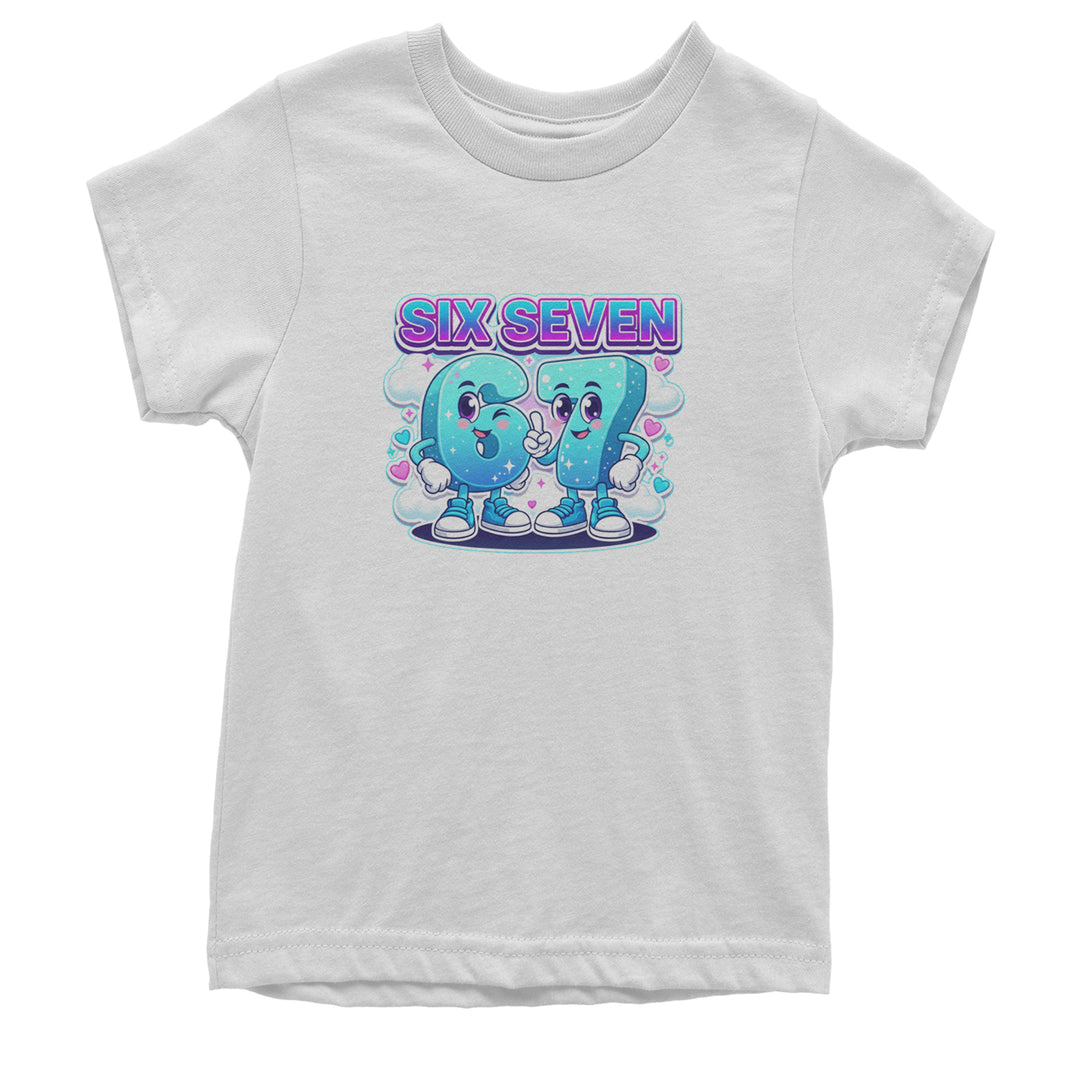 67 Six Seven Meme Kawaii Cloud Youth T-shirt White