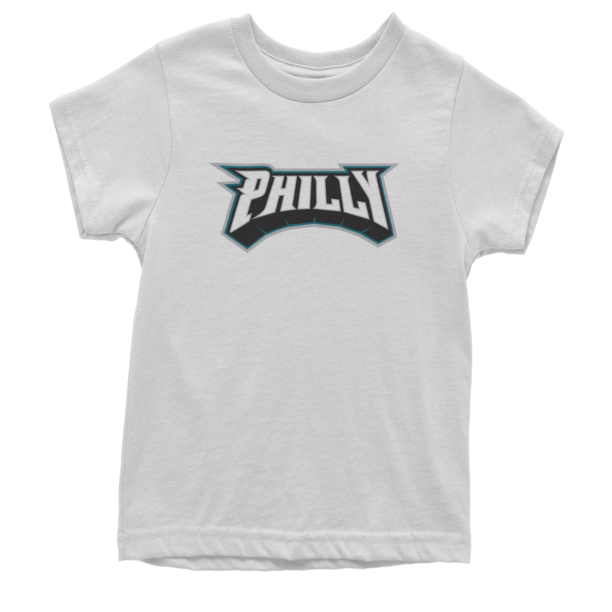 Philly Bold Block Throwback Youth T-shirt White