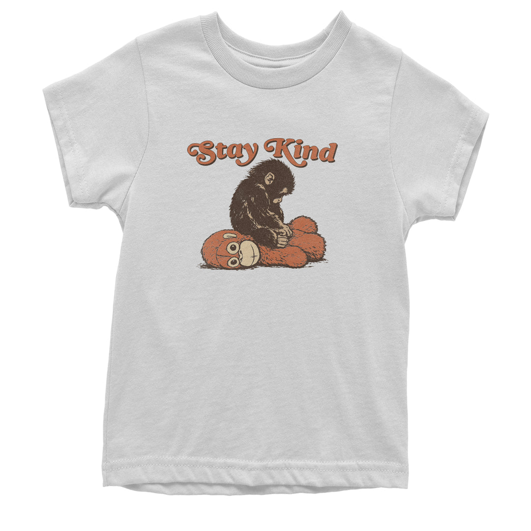 Punch Stay Kind Macaque Youth T-shirt White