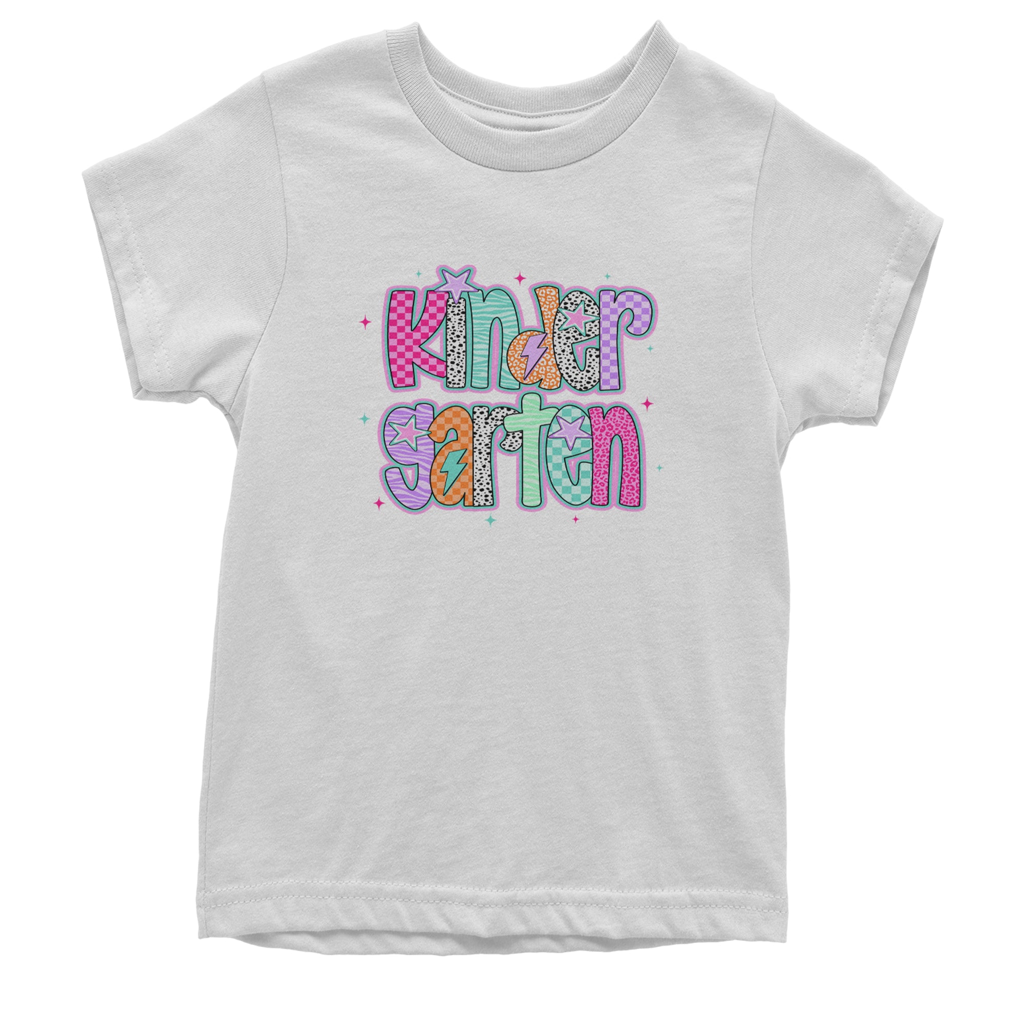 Kindergarten Cutie Colorful Back to School Youth T-shirt White