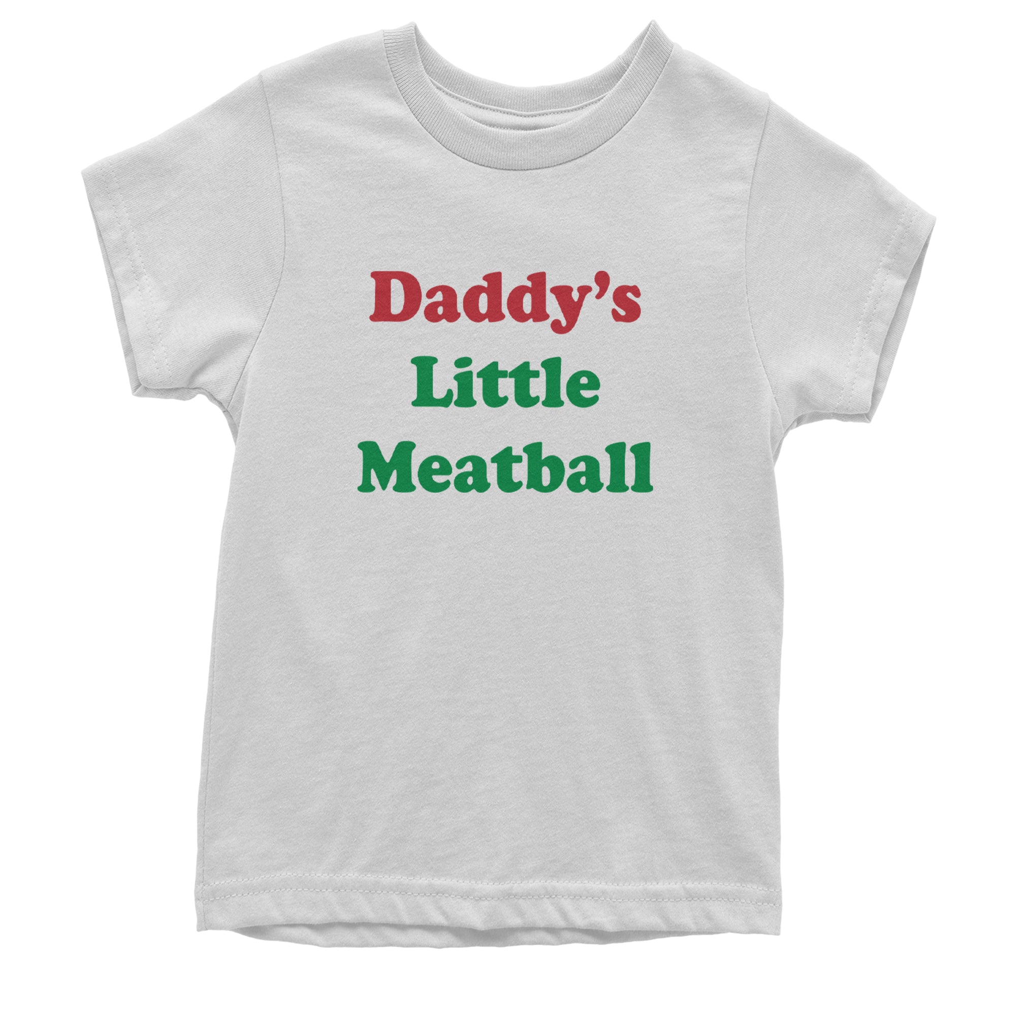 Daddy's Little Meatball Love Island Youth T-shirt White