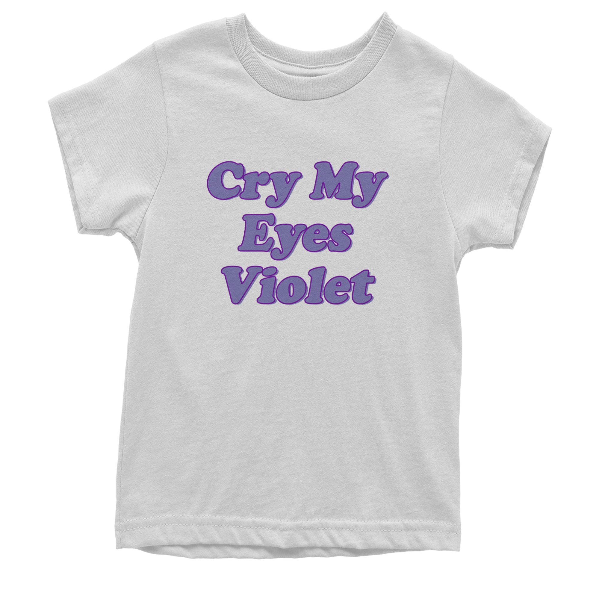 Cry My Eyes Violet Drama Queen Youth T-shirt White