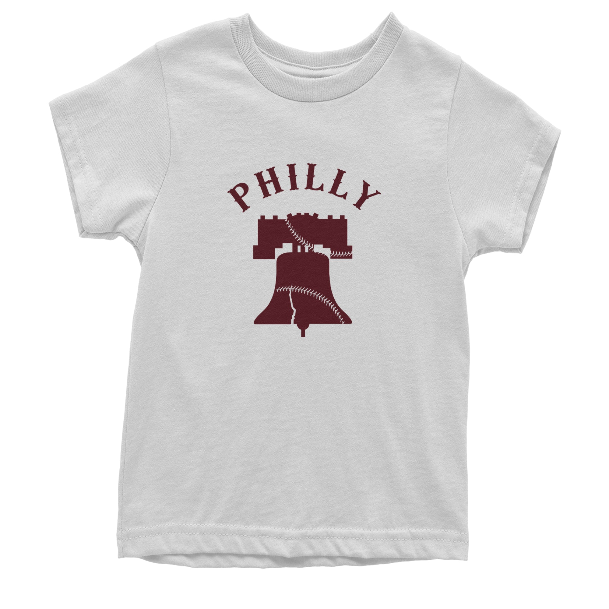 Philly Cracked Liberty Bell Youth T-shirt White