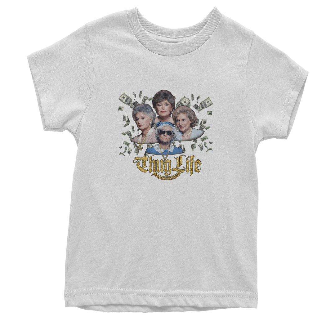 Golden Chain Thug Life Girls Youth T-shirt White