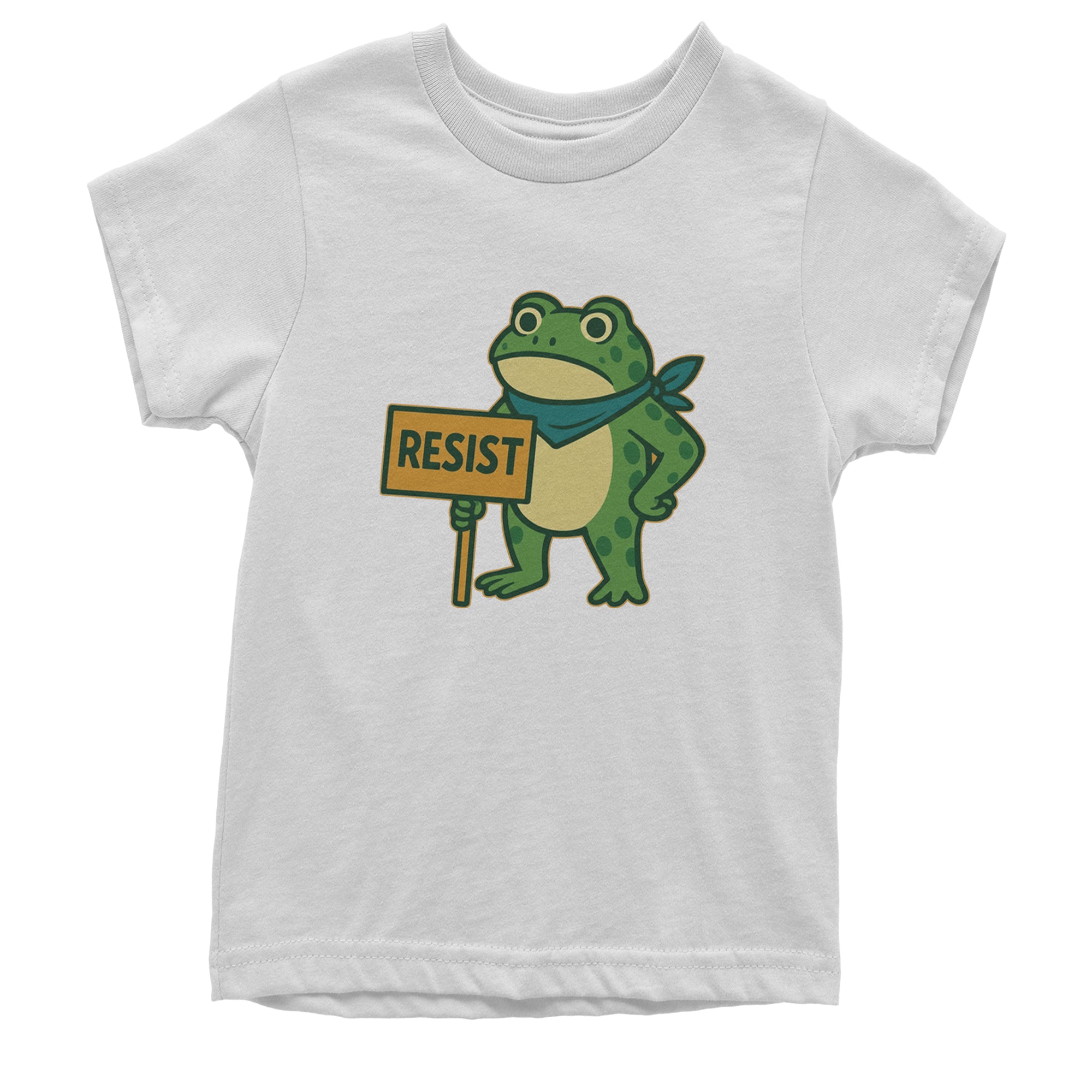 Sign Resist Meme Frog Protest Youth T-shirt White