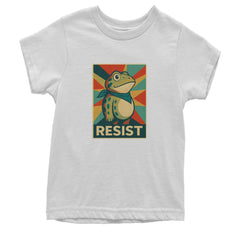Resist Portland Protest Frog Youth T-shirt White