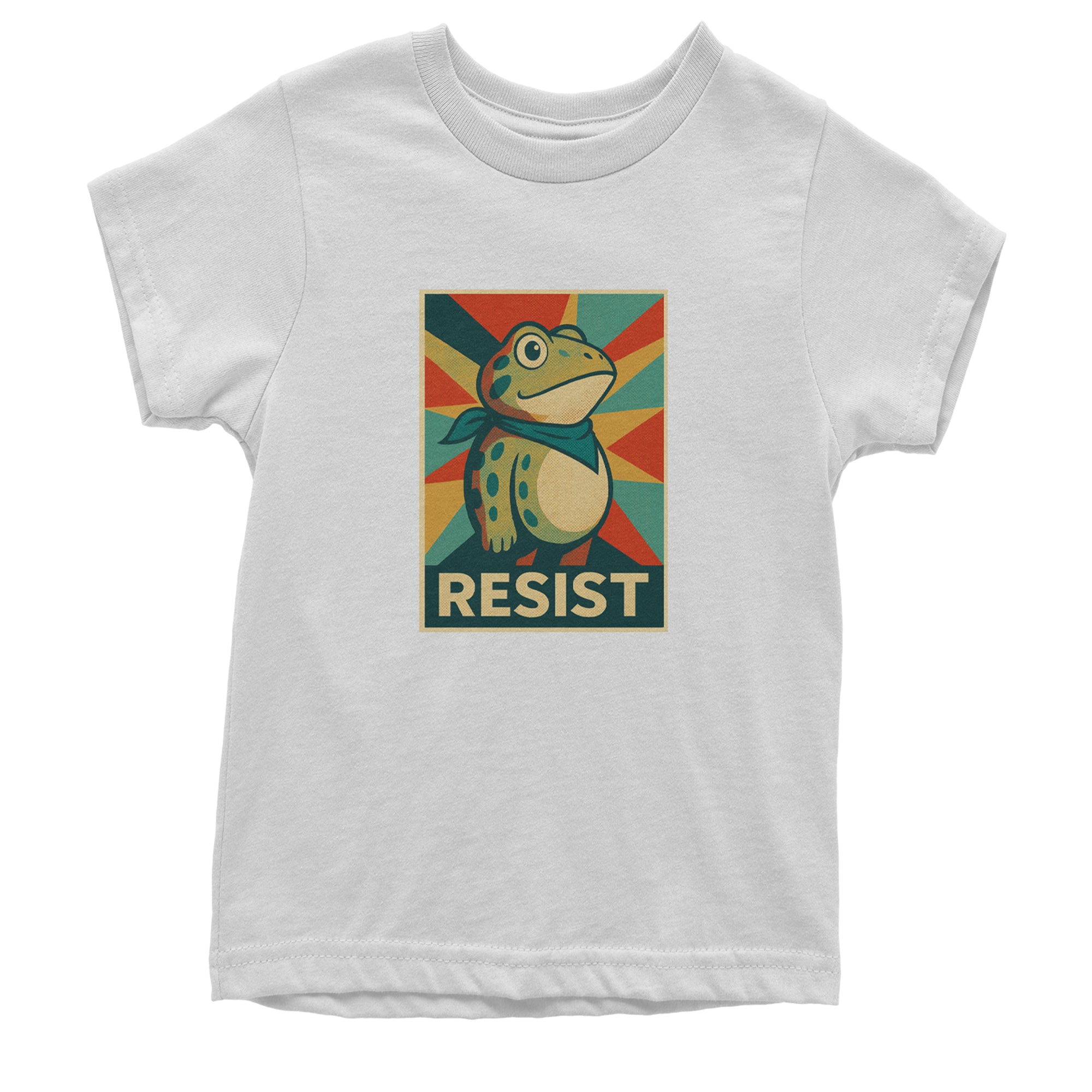 Resist Portland Protest Frog Youth T-shirt White