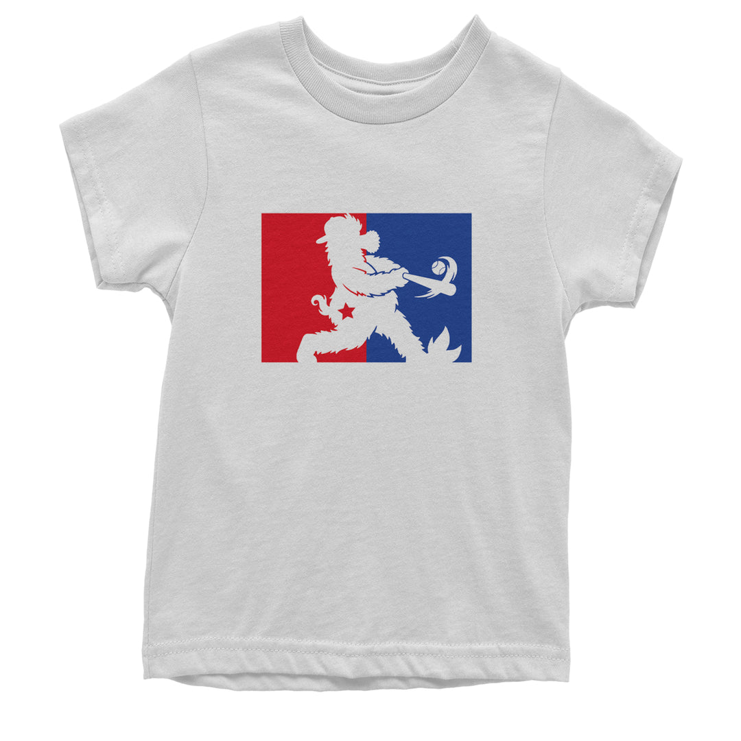 Batter Up Philly Baseball Phan Youth T-shirt White