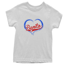 Benito Heart Puerto Rico Youth T-shirt White