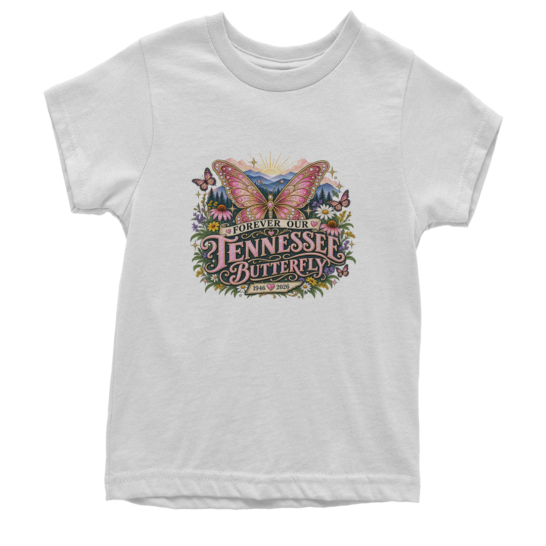 Forever Our Tennessee Butterfly Dolly Youth T-shirt White