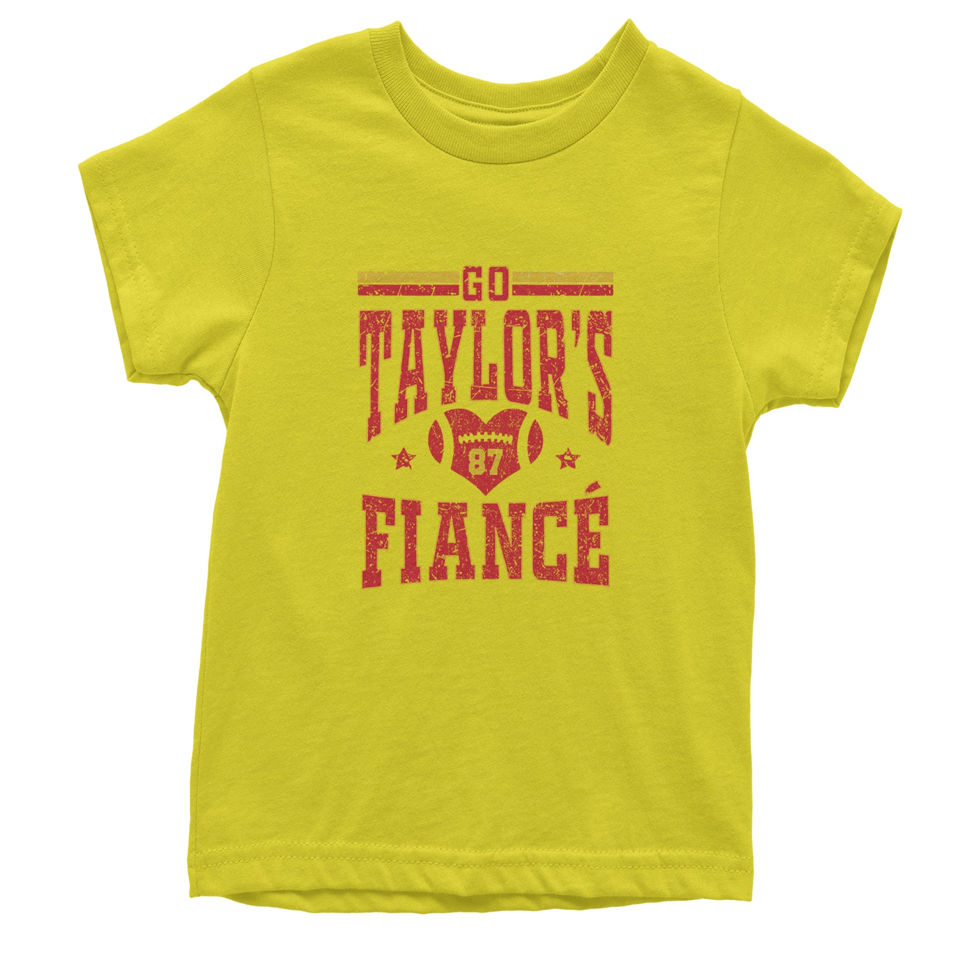 Go Taylor's Fiancé Engagement Game Day Youth T-shirt Yellow